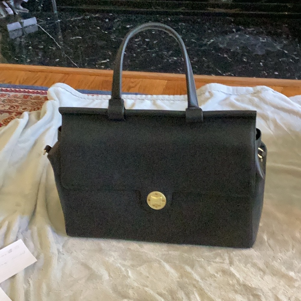 Classic Black Structured Satchel Handbag EMMA 39 bag